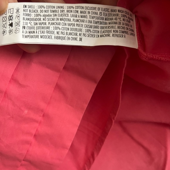 English Factory Pleated Detail Puff Sleeve Mini Dress Pink Size S - Picture 5 of 14